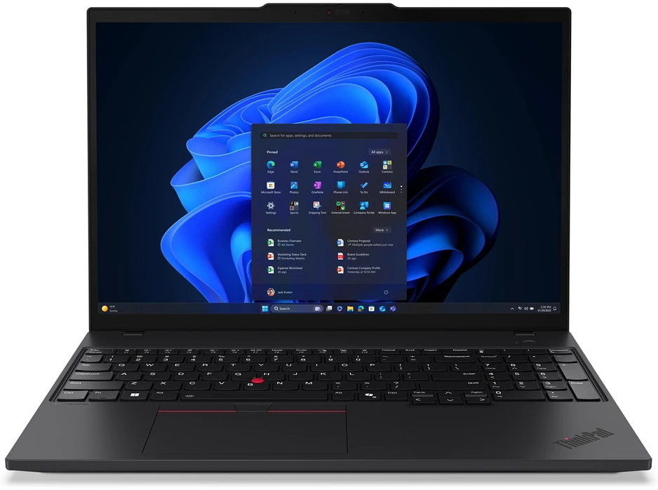 Nešiojamas kompiuteris Lenovo ThinkPad T16 Gen 4, 16" WUXGA, Intel Core Ultra 5 226V, 16GB RAM, 512GB SSD, Windows 11 Pro