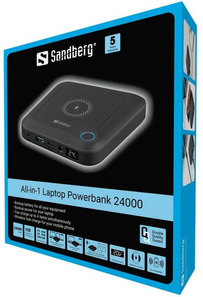 Sandberg All-in1 nešiojamasis kompiuteris Powerbank 24000