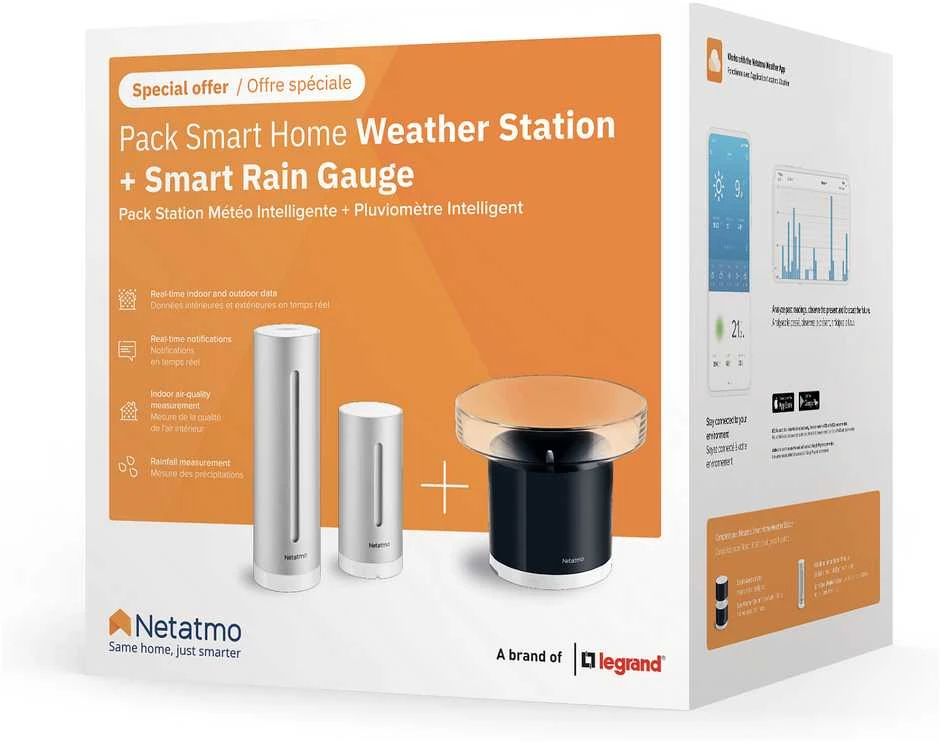 Netatmo Rinkinys orų stotis + lietaus matuoklis