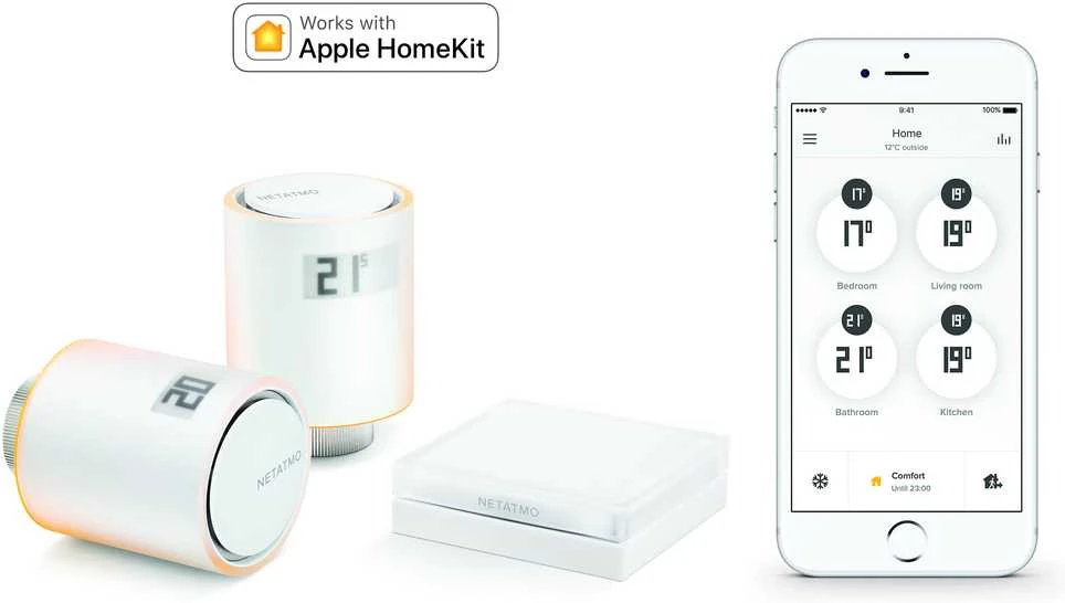 Netatmo radiatoriaus termostatas Homekit baltas