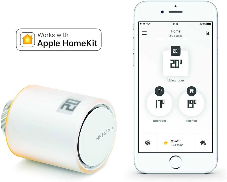 Netatmo radiatoriaus termostatas Homekit baltas