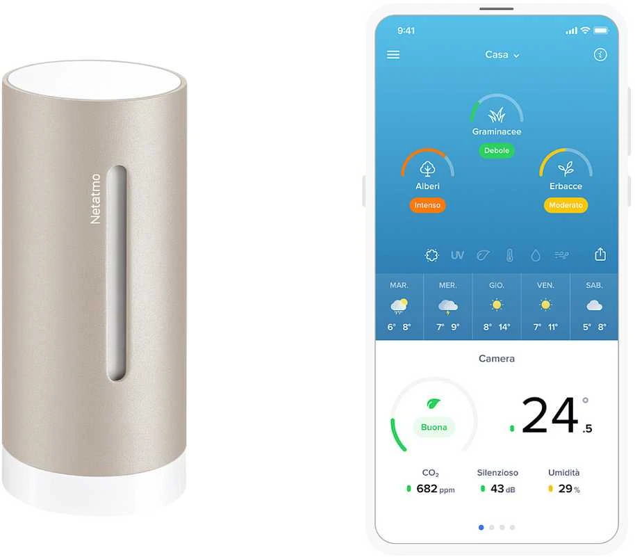 „Netatmo“ papildomas išmanusis vidaus modulis, smėlio spalvos