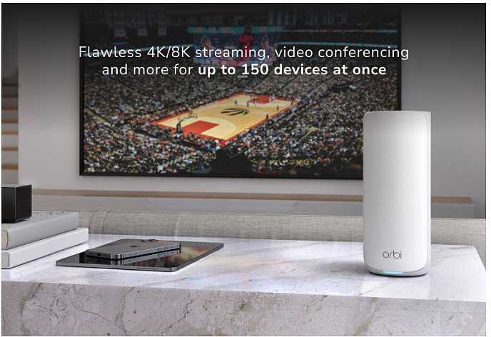 Maršrutizatorius Netgear wifi 7 Mesh Orbi RBE872-100EUS