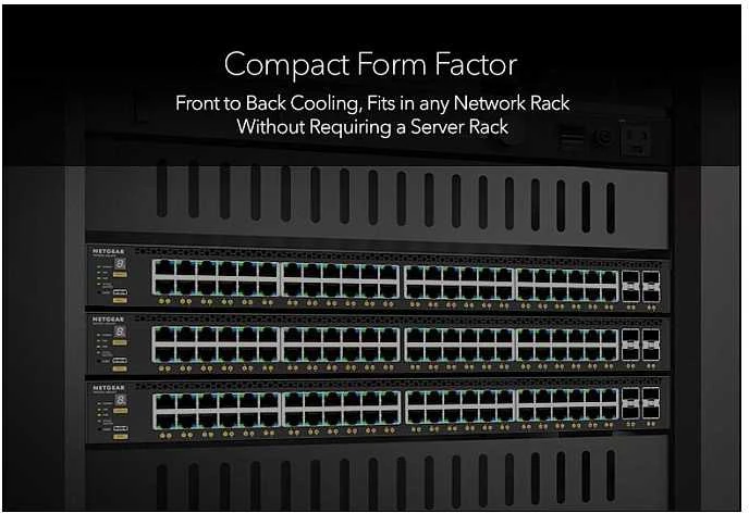 Šakotuvas Netgear 24 prievadų 25G valdomas komutatorius - M4350-16V4C 16XSFP28 4XQSFP28