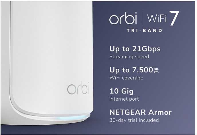 Maršrutizatorius „Netgear“ belaidis 7 tinklų „Orbi RBE873-100EUS“