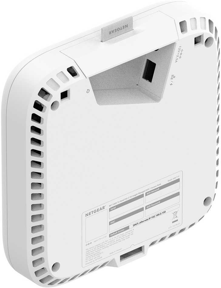 Maršrutizatorius Access Point NETGEAR Business WBE718 BE18400 Wi-Fi 7 2.4/5/6 GHz Zarządzany w chmurze (WBE718-111EUS)