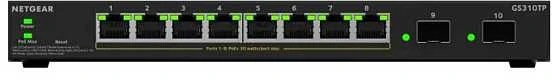 Šakotuvas Netgear GS310TP-200EUS 10p PoE 55W (PoE+: 8p) valdomas gigabito komutatorius