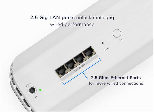 Maršrutizatorius Netgear MESH-SATELLITE ORBI 870 WIFI 7 - TRI-BAND Baltas 21 GBIT/S