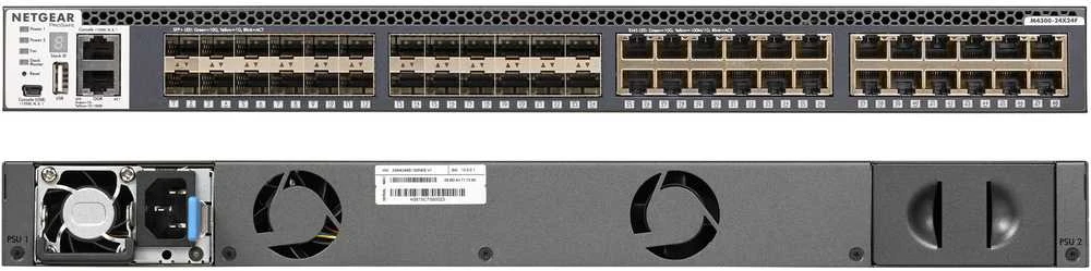 Šakotuvas Netgear M4300-24X24F Valdomas L2/L3/L4 10G Ethernet (100/1000/10000) Juoda 1U