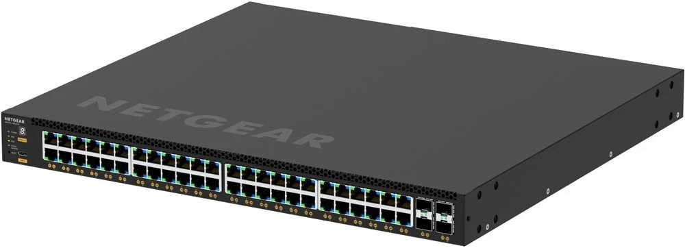 Šakotuvas NETGEAR GSM4352 valdomas L3 gigabito Ethernet (10/100/1000) maitinimas per Ethernet (PoE) 1U Juodas