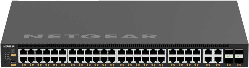 Šakotuvas NETGEAR MSM4352 valdomas L3 2.5G Ethernet (100/1000/2500) Maitinimas per Ethernet (PoE) 1U Juodas