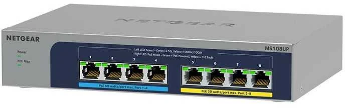 Šakotuvas Netgear 8-P POE MULTI-GIG UNMGD SWITCH - POE++ ULTRA60