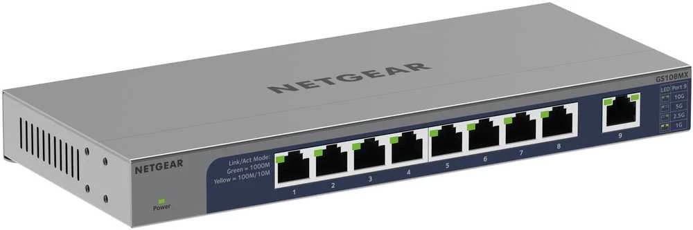 Šakotuvas Netgear 8X 1G PORT UNMANAGED SWITCH - 10G/MULTI-GIG UPLINK PORT
