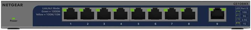 Šakotuvas Netgear 8X 1G PORT UNMANAGED SWITCH - 10G/MULTI-GIG UPLINK PORT
