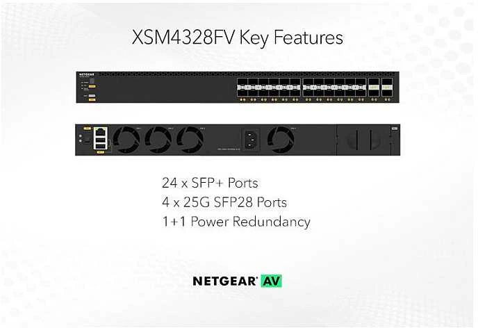 Šakotuvas NETGEAR XSM4328FV Managed L3 1U Juodas