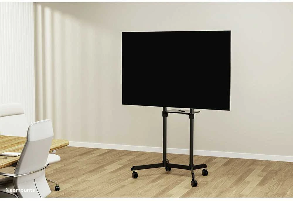 Laikiklis „Neomounts NEWSTAR“ MOBILUSIS PLOKŠČIAEKRANIO GRINDŲ STOVAS (AUKŠTIS: 160 CM) 37–70" Juodas
