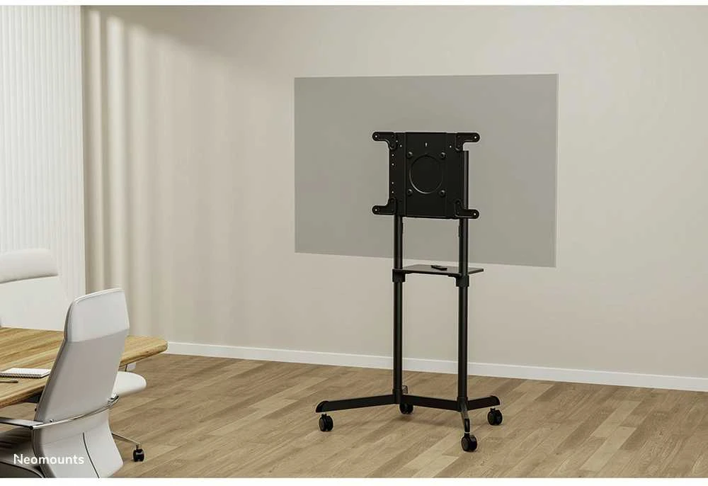 Laikiklis „Neomounts NEWSTAR“ MOBILUSIS PLOKŠČIAEKRANIO GRINDŲ STOVAS (AUKŠTIS: 160 CM) 37–70" Juodas