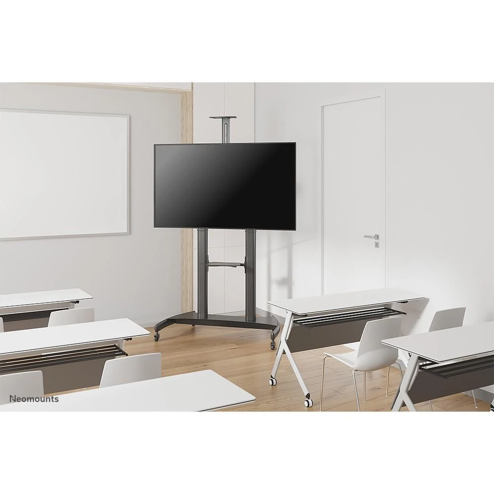 Laikiklis NeoMounts mobilus plokščiaekranis grindų stovas (aukštis: 128-160 cm), 60-100", c:Juodas