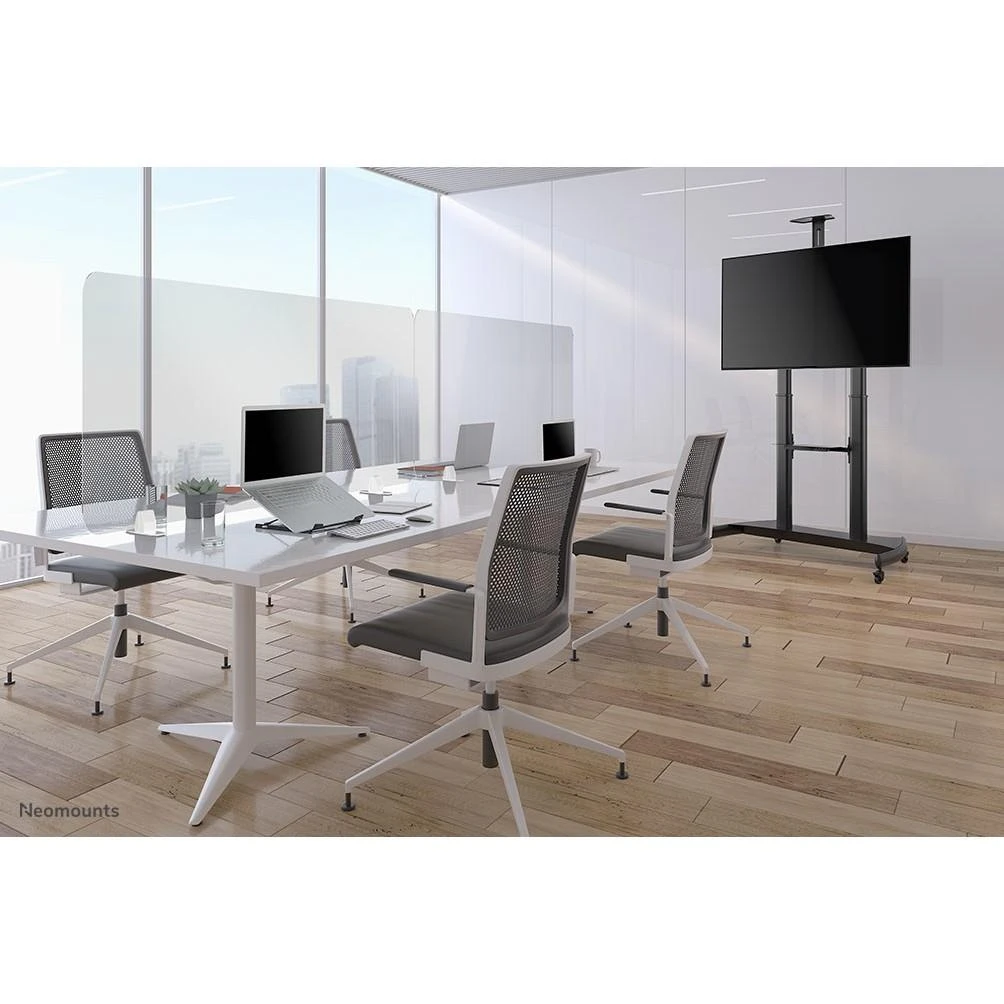 Laikiklis NeoMounts mobilus plokščiaekranis grindų stovas (aukštis: 128-160 cm), 60-100", c:Juodas
