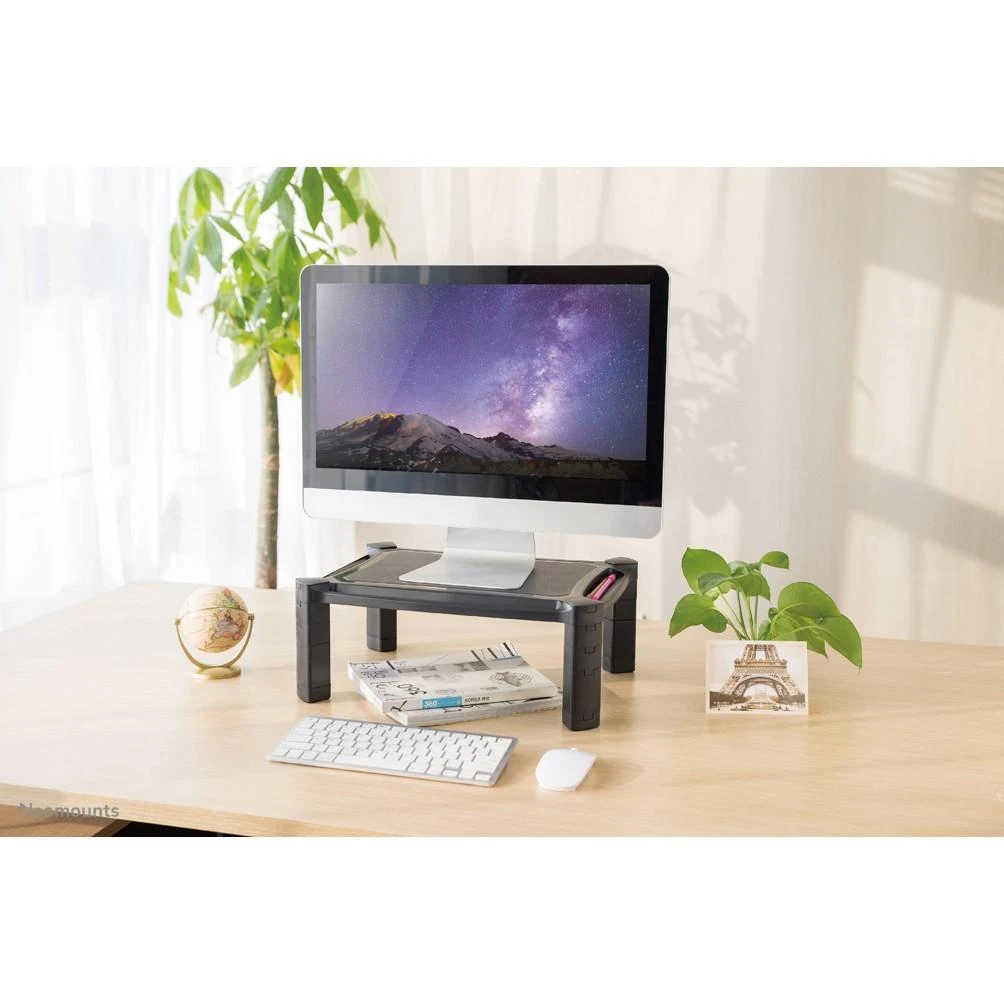 Laikiklis Neomounts NewStar Monitorius Raiser (height adjustment: 16,8 cm), c:Juodas