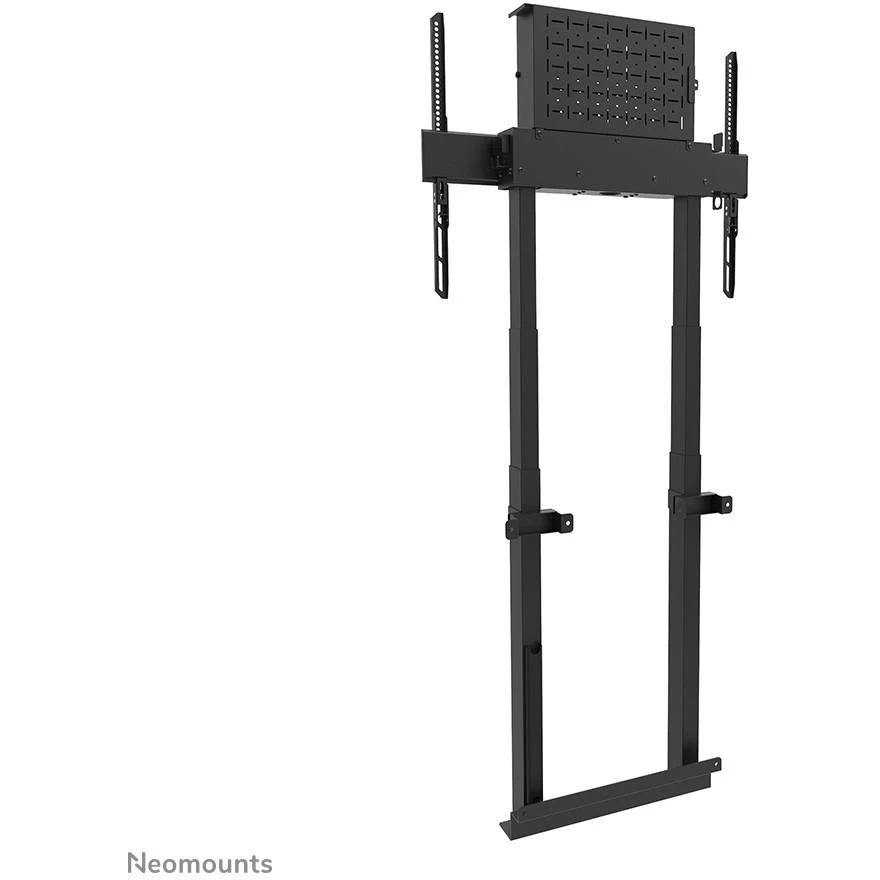 Laikiklis Neomounts NEWSTAR MOTORIZUOTOS SIENINĖS STOVĖLIAI, ĮSKA. LAIKYMO DĖŽĖ, 10 CM. RATAI VESA 100X100 IKI 800X600 Juodas