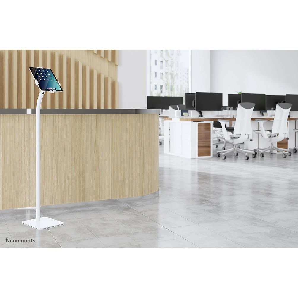 Laikiklis NEOMOUNTS BY NEWSTAR FL15-625WH1 TILT- AND ROTATABLE Planšetė FLOOR STAND FOR 7,9-11" TABLETS - Baltas