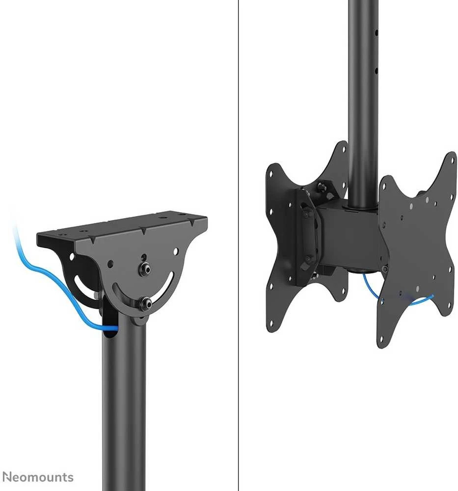 Laikiklis NEOMOUNTS NUGAL Į ATGAL EKRANO LUBŲ MONTAVIMAS (AUGŠIS: 106-156 CM) Juodas