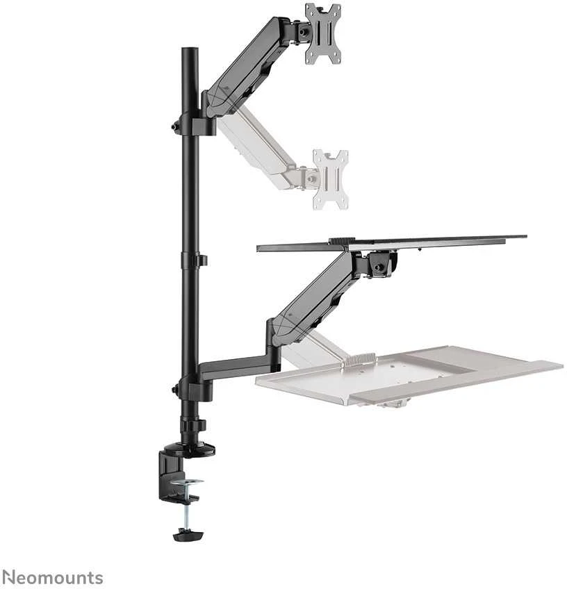 Laikiklis NEOMOUNTS DESK MOUNTED SIT-STAND WORKSTATION (SCREEN, KEYBOARD & MOUSE)