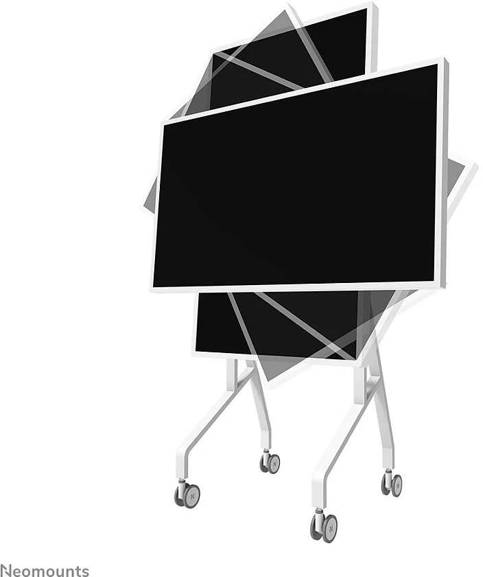 Laikiklis „NEOMOUNTS MOVE GO FLIP“ SUKAMASIS MOBILUSIS GRINDŲ STOVAS, SKIRTAS „SAMSUNG FLIP 55“ ARBA „65“ (GREITAS MONTAVIMAS, REGULIUOJAMAS AUKŠTIS)