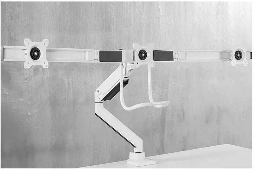Newstar NM-D775DX3WHITE monitoriaus laikiklis arba stovas 61 cm (24") Gnybtas / varžtai Balta
