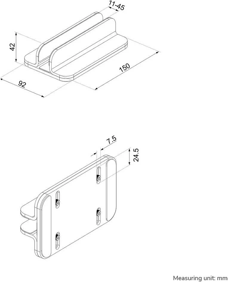 NEOMOUNTS VERTICAL LAPTOP STAND, Sidabrinis