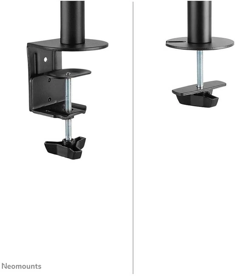Laikiklis Neomounts by Newstar Select Tilt/Turn/Rotate Triple Desk Mount (spaustukas) trims 10-27" Monitorius ekranams, reguliuojamo aukščio - Juodas