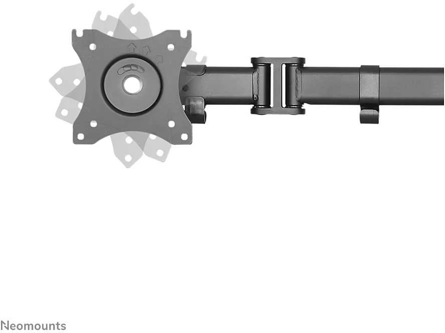 Laikiklis Neomounts by Newstar Select Tilt/Turn/Rotate Triple Desk Mount (spaustukas) trims 10-27" Monitorius ekranams, reguliuojamo aukščio - Juodas