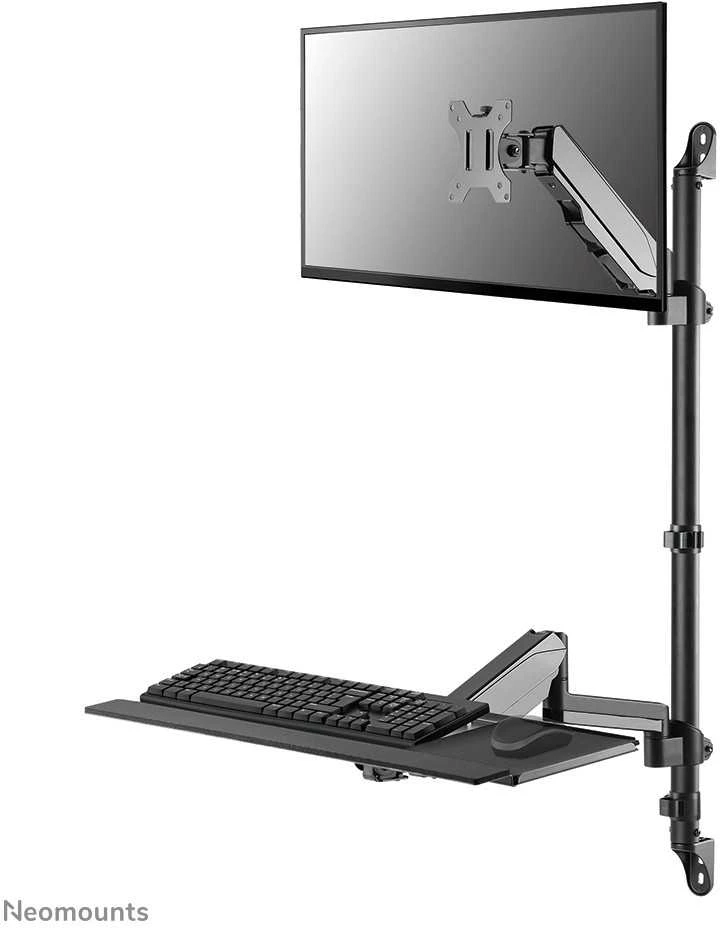 Laikiklis NEOMOUNTS WALL MOUNTED SIT-STAND WORKSTATION (SCREEN, KEYBOARD & MOUSE)