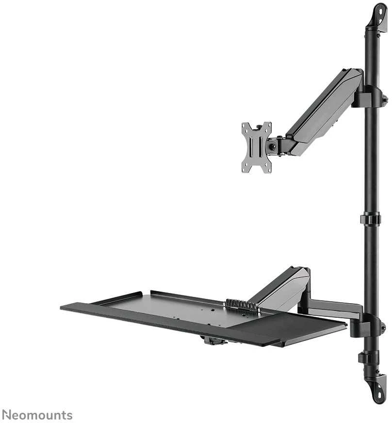 Laikiklis NEOMOUNTS WALL MOUNTED SIT-STAND WORKSTATION (SCREEN, KEYBOARD & MOUSE)