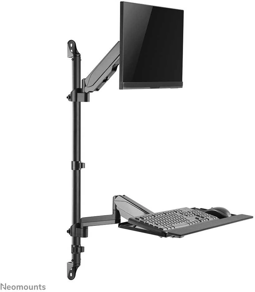 Laikiklis NEOMOUNTS WALL MOUNTED SIT-STAND WORKSTATION (SCREEN, KEYBOARD & MOUSE)