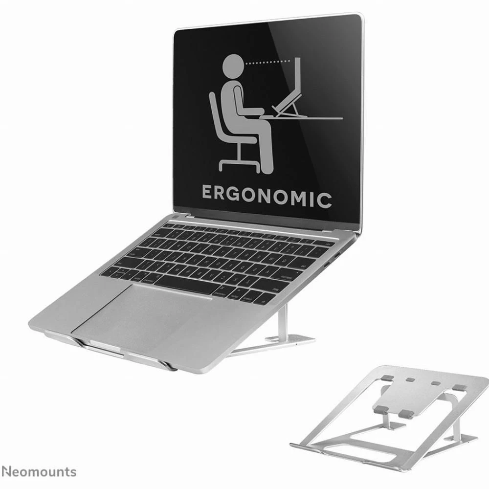 Neomounts NEWSTAR NOTEBOOK DESK STAND Sidabrinis (ERGONOMIC)