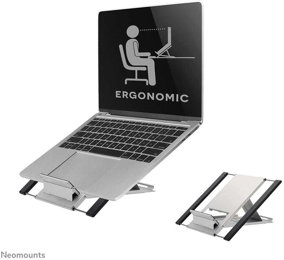 Neomounts Newstar NSLS100 nešiojamojo kompiuterio stovas Sidabras 55,9 cm (22")