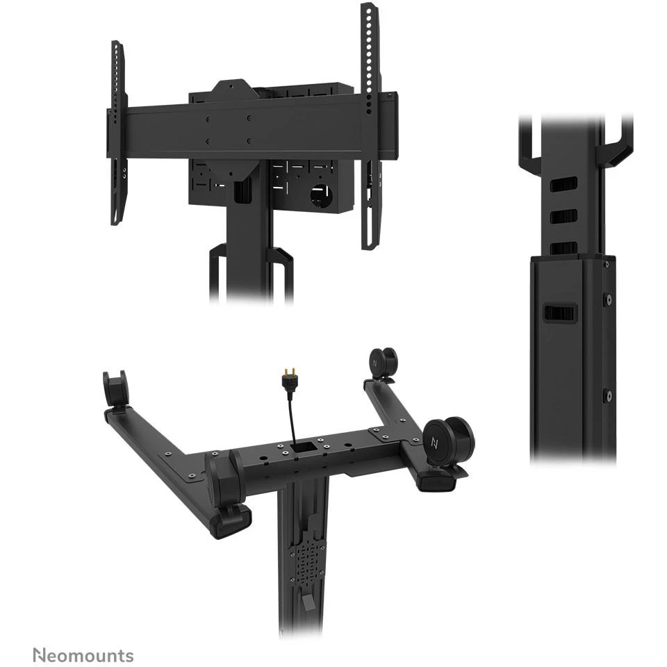 Laikiklis NEOMOUNTS BY NEWSTAR SELECT MOBILE DISPLAY FLOOR STAND (32-75") 10 CM. WHEELS Juodas