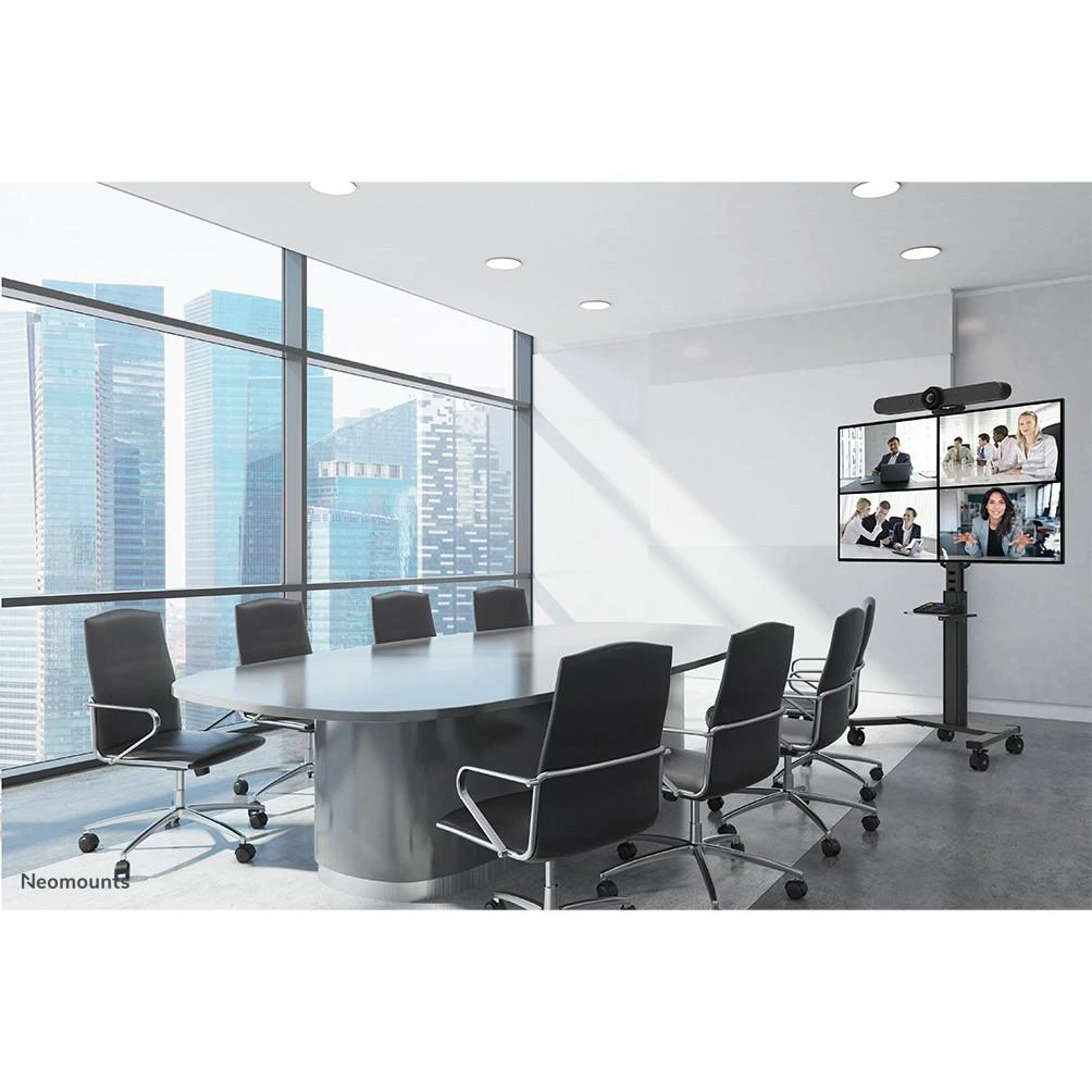 Laikiklis NEOMOUNTS BY NEWSTAR SELECT MOBILE DISPLAY FLOOR STAND (32-75") 10 CM. WHEELS Juodas