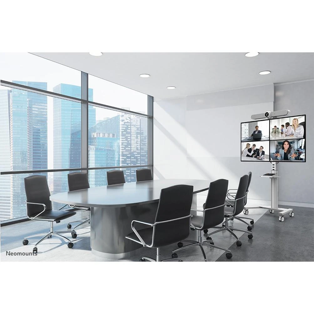 Laikiklis NEOMOUNTS BY NEWSTAR SELECT MOBILE DISPLAY FLOOR STAND (32-75") 10 CM. WHEELS Baltas