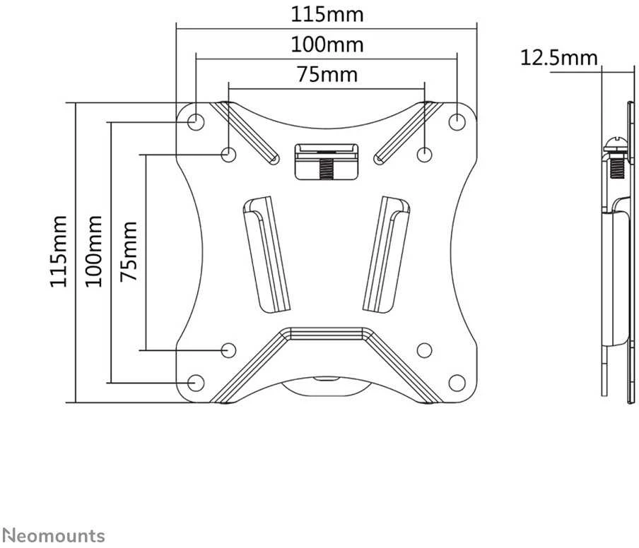 Laikiklis Neomounts Newstar NM-W25 76,2 cm (30") Juoda
