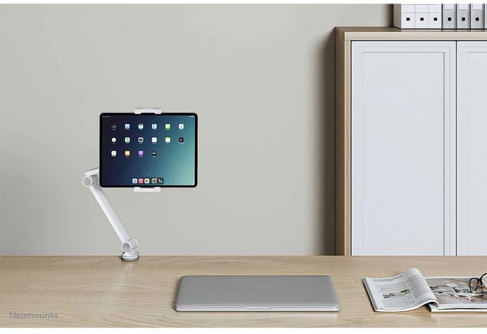 NEOMOUNTS Planšetė DESK CLAMP (SUITED FROM 4,7" UP TO 12.9") Baltas