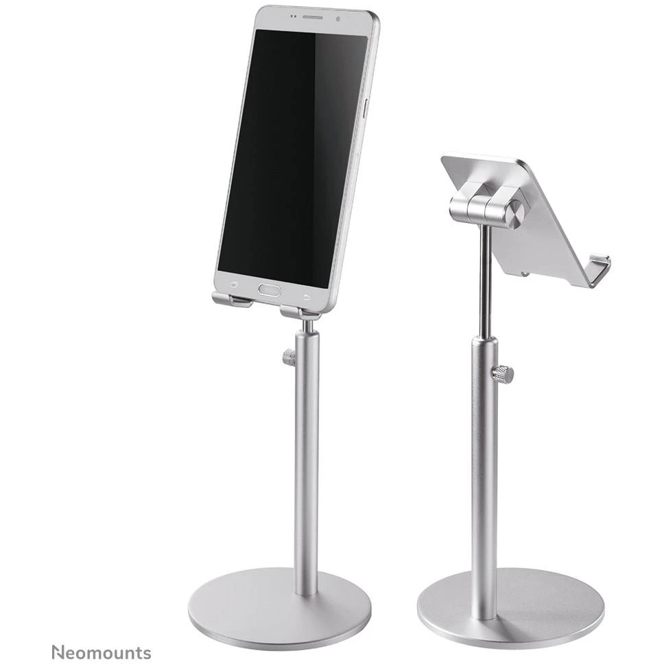 „Neomounts NEWSTAR“ telefono stalinis stovas (tinka telefonams iki 10 colių), Sidabrinis