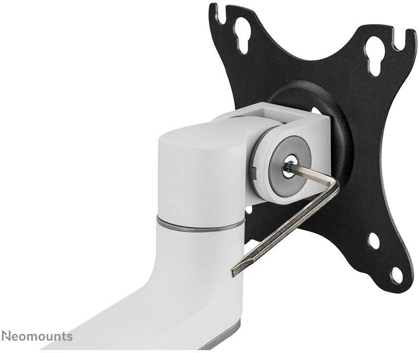 Laikiklis NEOMOUNTS SCREEN STALO MONTAVIMAS DVIEJIEMS MONITORIAMS, Baltas (CLAMP+GROMMET)