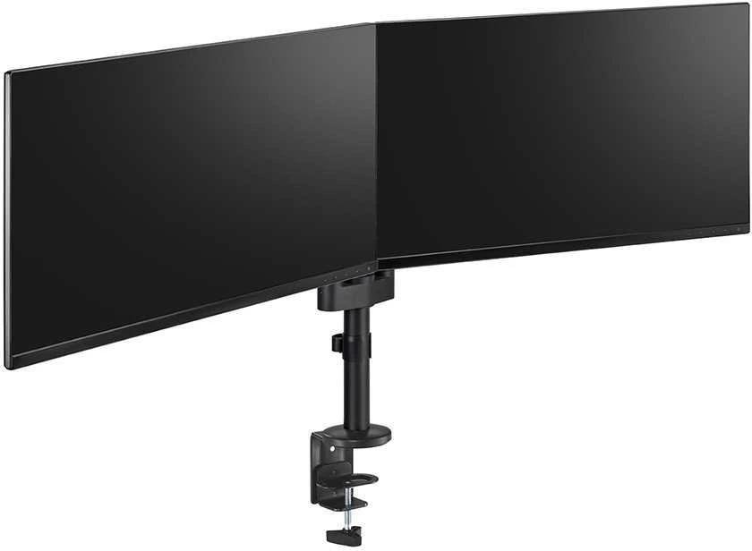 Laikiklis NEOMOUNTS SCREEN STALO MONTUVAS DVIEM EKRANAMS, Juodas (CLAMP+GROMMET)