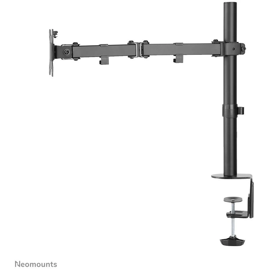 „NeoMounts“ plokščio ekrano laikiklis prie stalo (spaustukas/įvorė), 10–32 colių, c:Juodas