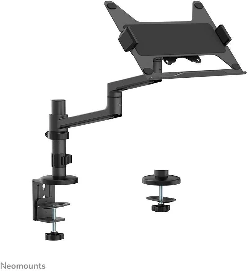 Laikiklis NEOMOUNTS nešiojamojo kompiuterio STALO MONTAVIMAS (CLAMP + GROMMET)