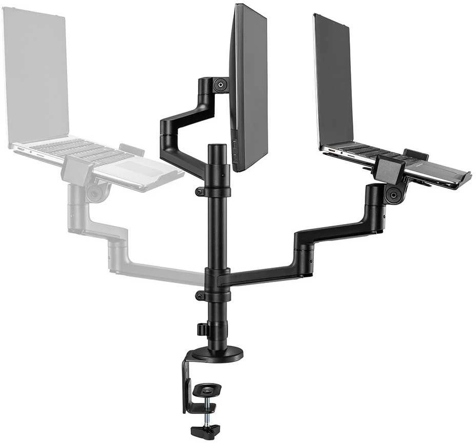 Laikiklis NEOMOUNTS nešiojamasis kompiuteris + SCREEN STALO MONTAVIMAS (CLAMP + GROMMET)