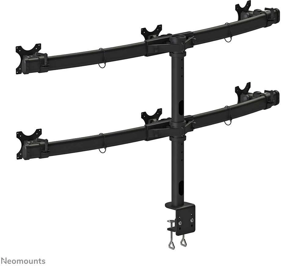 Newstar FPMA-D700D6 monitoriaus laikiklis arba stovas 68,6 cm (27") Gnybtas Juoda